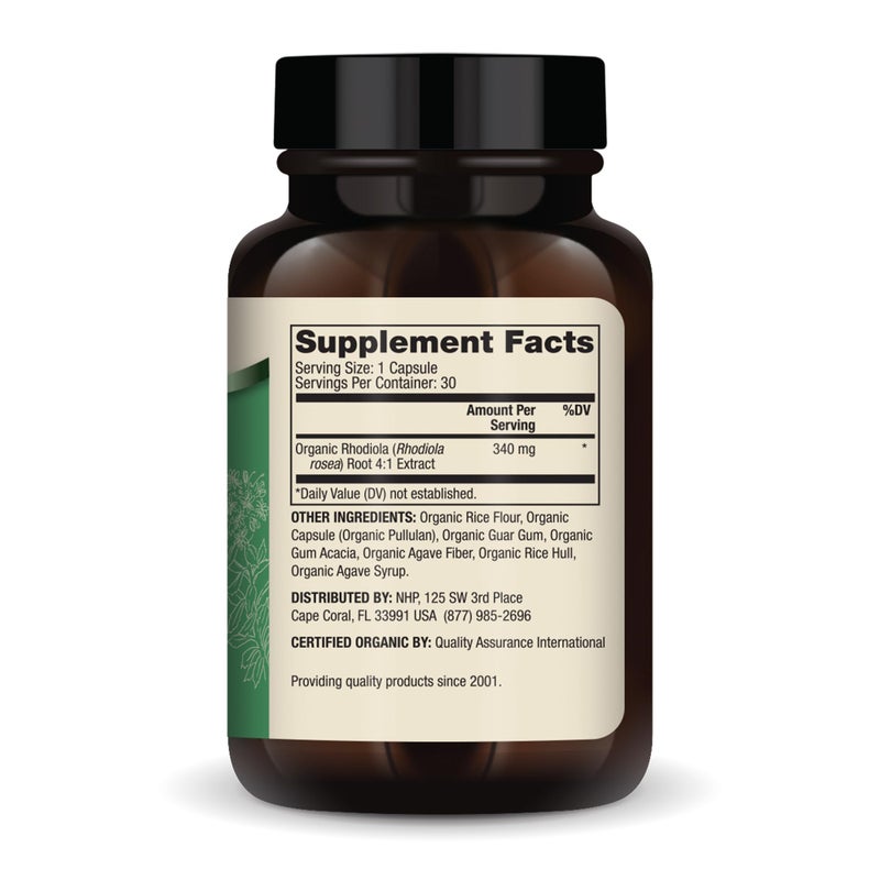 Dr. Mercola Rhodiola Extract, 30 Servings (30 Capsules), Dietary Supplement, Supports Mood and Stress Management, Non-GMO, Certified USDA Organic - Image 2